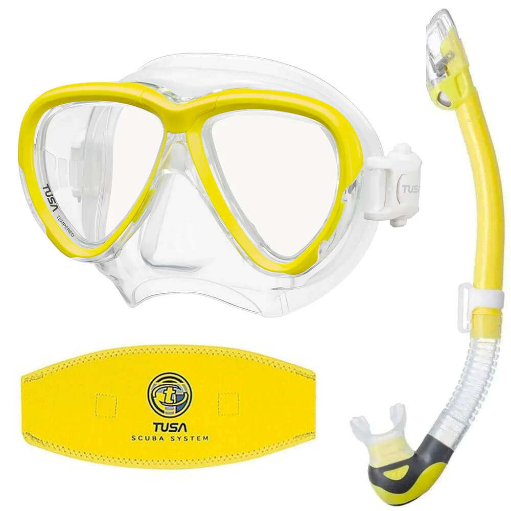 Tusa Snorkelling Set - Intega Mask and Elite II Snorkel - DirDirect