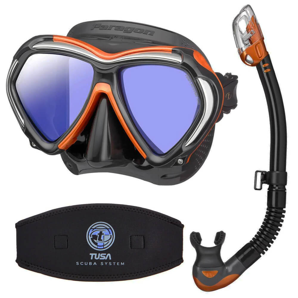 Tusa Snorkelling Set - Paragon Mask and Elite II Snorkel - DirDirect